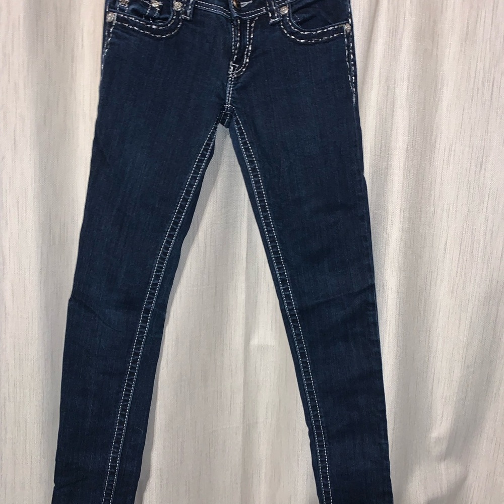 Miss Me Skinny Blue Jeans